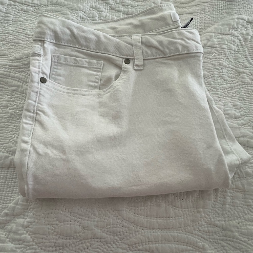 d. jeans White Straight Leg Jeans Size 14